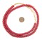 The Bead Chest White Heart Beads - Full Strand of Glass African Trade Beads (6mm, Cranberry Red)